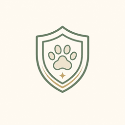 Icône confiance — bouclier avec empreinte de patte